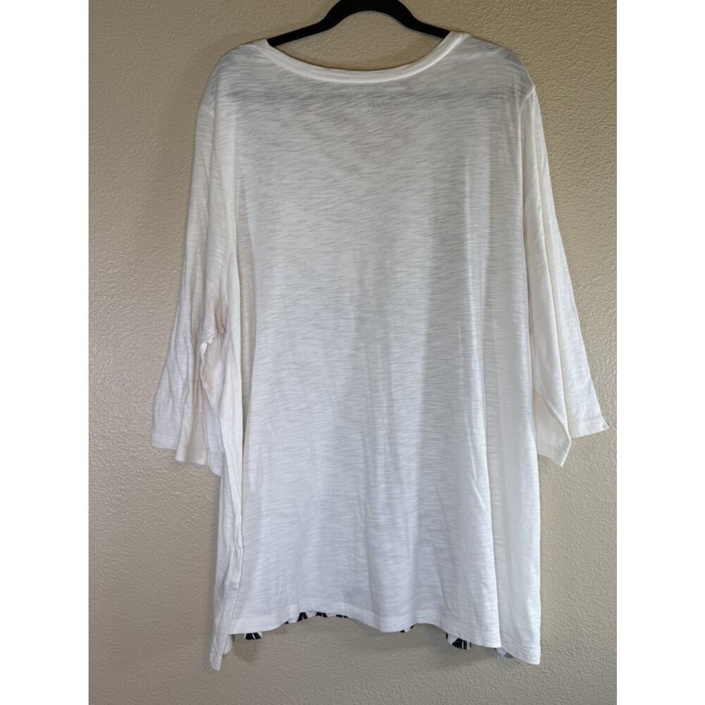 Catherines Plus 2X Tunic Top White Boho - Picture 4 of 6